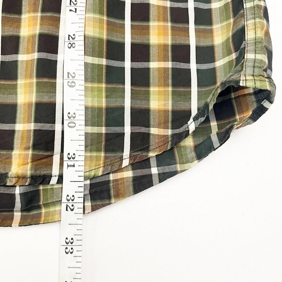 Jack Lipson Sport Button Down Plaid Shirt Paisley Print Flip Cuffs Men's Size XL - Picture 10 of 13